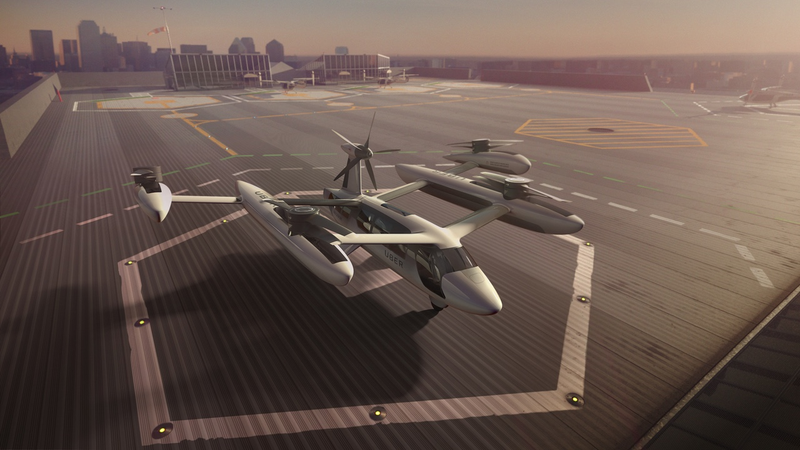 Illustration for article titled Uber’s New Aerial Taxi Concept Looks Like the Spruce Goose of Flying Cars